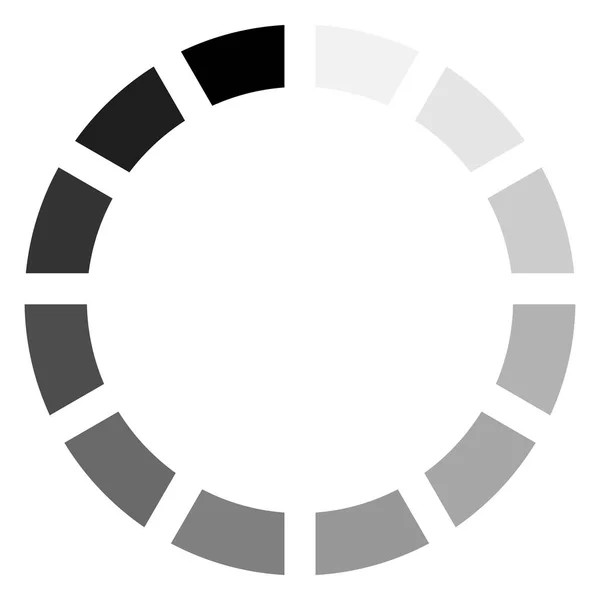 Σημάδι κυκλικής φόρτωσης, απομονώνονται σε λευκό φόντο, εικονογράφηση. — Διανυσματικό Αρχείο