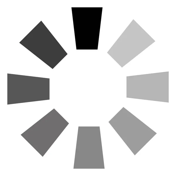 Круговой погрузочный знак, изолированный на белом фоне, иллюстрация . — стоковый вектор