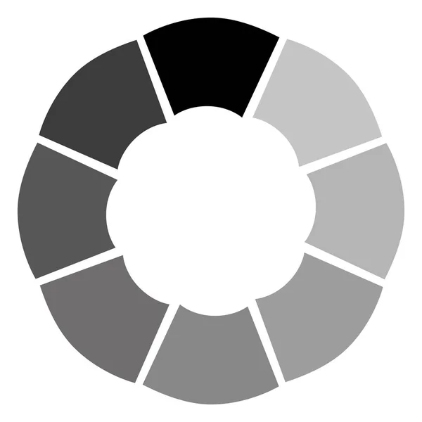 Panneau de chargement circulaire, isolé sur fond blanc, illustration . — Image vectorielle