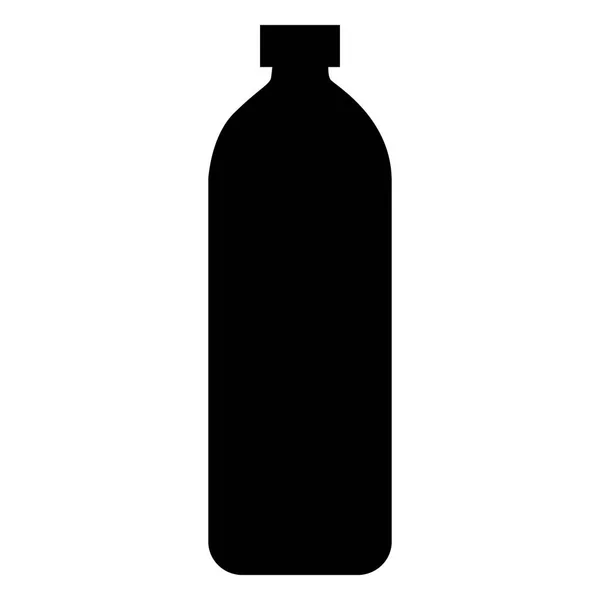 プラスチックボトルのイラスト、ソリッドデザインのアイコン — ストックベクタ