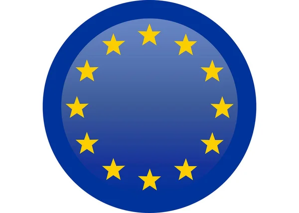 Bandera simple de la Unión Europea. Tamaño correcto, proporción , — Vector de stock