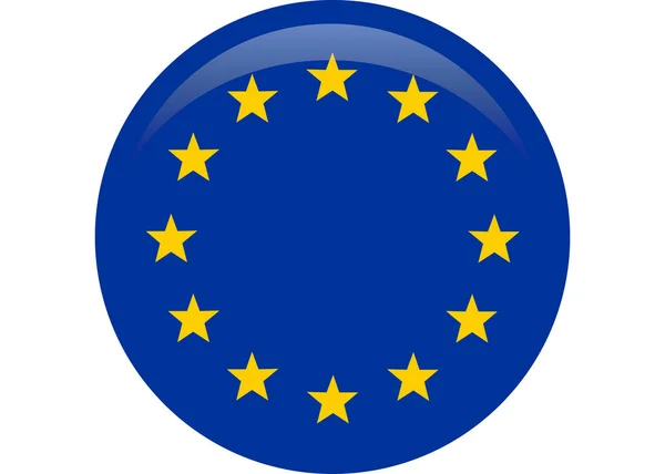 Bandera simple de la Unión Europea. Tamaño correcto, proporción , — Vector de stock