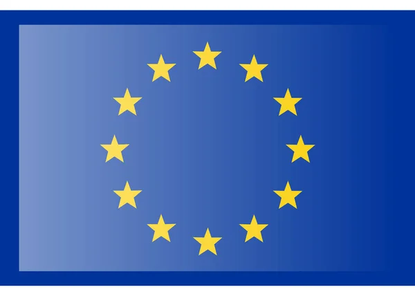 欧州連合の単純なフラグ。正しいサイズ、比率, — ストックベクタ