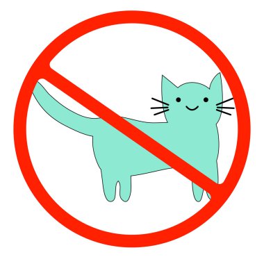 Kedi yok. İşaret konum veya evcil hayvan bu noktada veya bölge giriş yasaklayan.