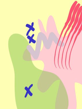 Memphis stil poster seti. Fütüristik elementler ile sıvı renk arka Düz stil soyut