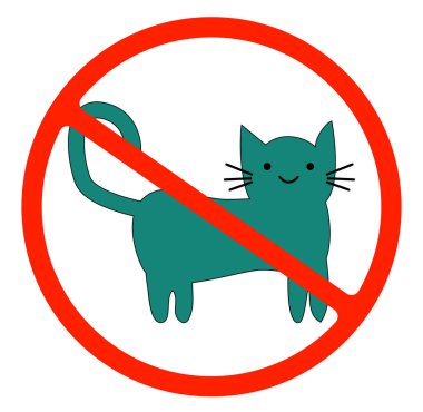 Kedi yok. İşaret konum veya evcil hayvan bu noktada veya bölge giriş yasaklayan.