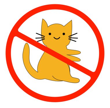 Kedi yok. İşaret konum veya evcil hayvan bu noktada veya bölge giriş yasaklayan.