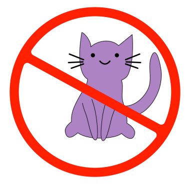 Kedi yok. İşaret konum veya evcil hayvan bu noktada veya bölge giriş yasaklayan.