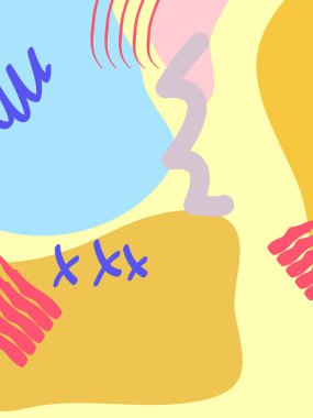 Memphis stil poster seti. Fütüristik elementler ile sıvı renk arka Düz stil soyut