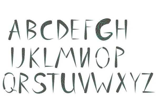 Etnische Lettertype Native American Indian Alfabet Set Alfabet Traditionele Afrikaanse — Stockvector