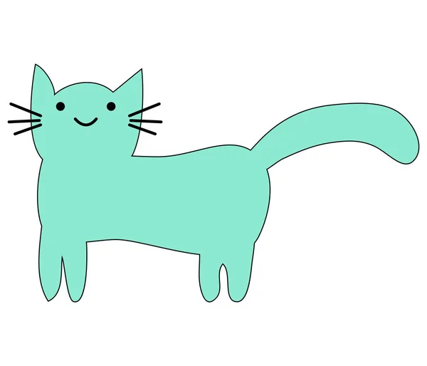 手绘可爱可爱的猫 儿童设计海报 — 图库矢量图片