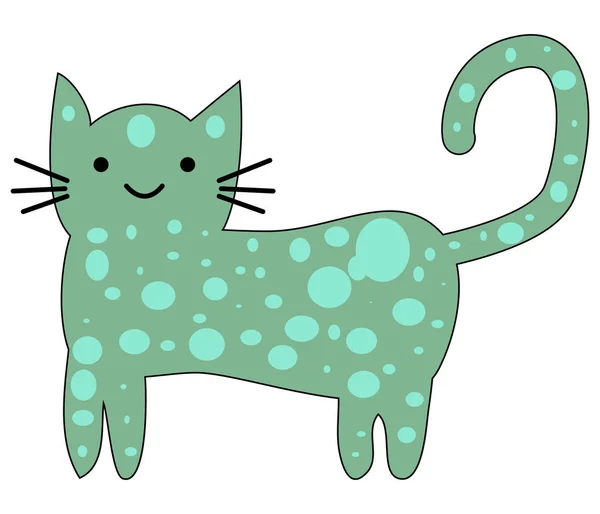 Ζωγραφισμένα Στο Χέρι Χαριτωμένο Υπέροχο Χαριτωμένο Γάτα Αφίσα Σχεδιασμού Για — Διανυσματικό Αρχείο