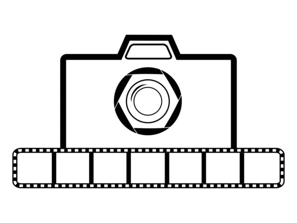 照片相机图标 现代简单的标志 互联网概念 网站设计的时尚符号 — 图库矢量图片