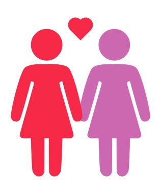 Çocuk simgeleri ile gay, lezbiyen çiftler ve aile