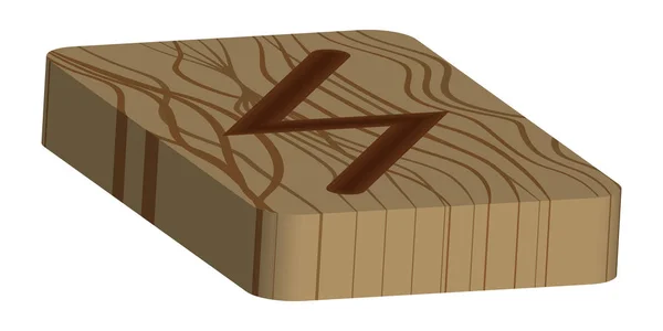 Rune Sowilu. Projecção horizontal. Escandinavos. Imitação de madeira queimada. Textura de corte de madeira — Vetor de Stock