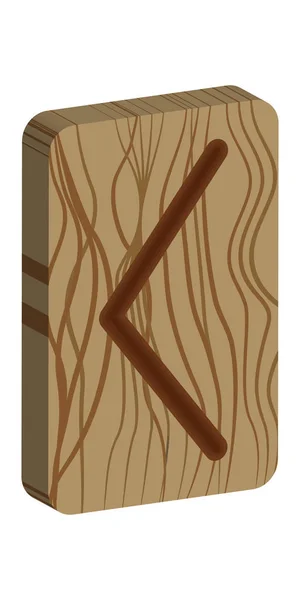 Rune Kano. Projection verticale. Scandinave. Du bois imité. Texture coupée en bois — Image vectorielle