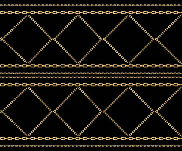 Joyería cadenas de oro en diferentes formas realista conjunto aislado — Archivo Imágenes Vectoriales