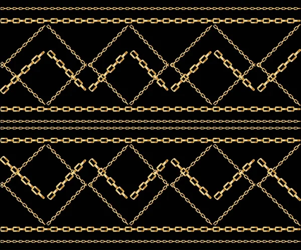 Ювелірні золоті ланцюжки в різних формах реалістичний набір ізольовані — стоковий вектор