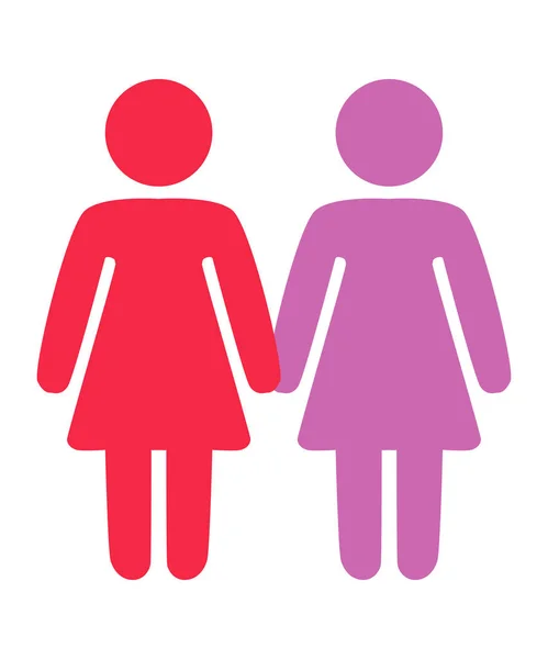 Schwule, lesbische Paare und Familiensymbole — Stockvektor