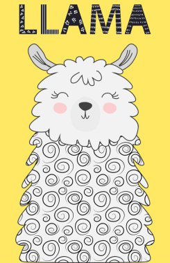 Sevimli komik lama el çizilmiş vektör illüstrasyon. Beyaz üzerinde yalıtılmış nesneler. İskandinav tarzı düz tasarım.