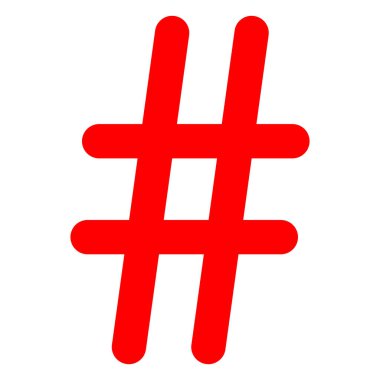 Hashtag simgesi. Basit eleman çizimi. Social Media Marketing koleksiyonundan hashtag sembolü tasarımı. web ve mobil.