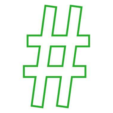 Hashtag simgesi. Basit eleman çizimi. Social Media Marketing koleksiyonundan hashtag sembolü tasarımı. web ve mobil.