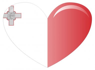 Malta bayrak vektörü. orijinal ve basit Malta bayrağı resmi renklerde izole ve Oran Doğru