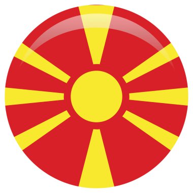 Makedonya Bayrak vektör illüstrasyon. Makedonya Ulusal Bayrağı.