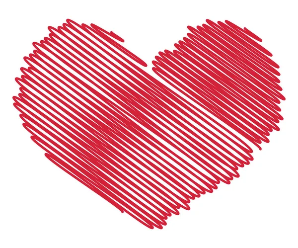 Grunge vintage tarzı kırmızı kalp. kalbin yaşlı dokusu. aşıklar gün kavramı. Düz — Stok Vektör