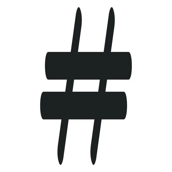 Ícone. Ilustração de elemento simples. Design de símbolo de hashtag da coleção Social Media Marketing . — Vetor de Stock