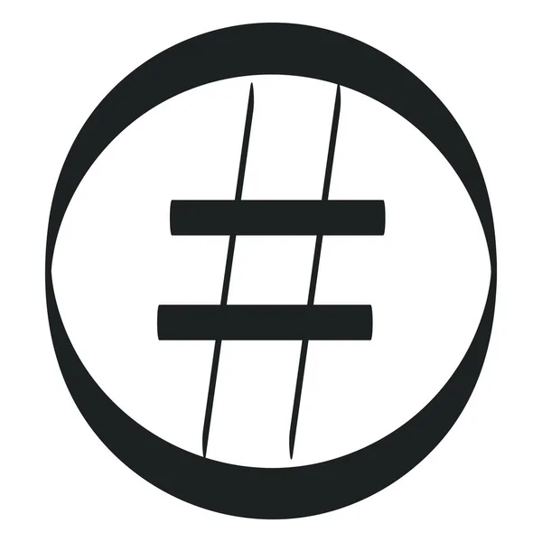 Ícone de hashtag. Ilustração de elemento simples. Design de símbolo de hashtag da coleção Social Media Marketing . — Vetor de Stock