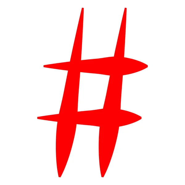 Ícone de hashtag. Ilustração de elemento simples. Design de símbolo de hashtag da coleção Social Media Marketing. web e móvel . — Vetor de Stock
