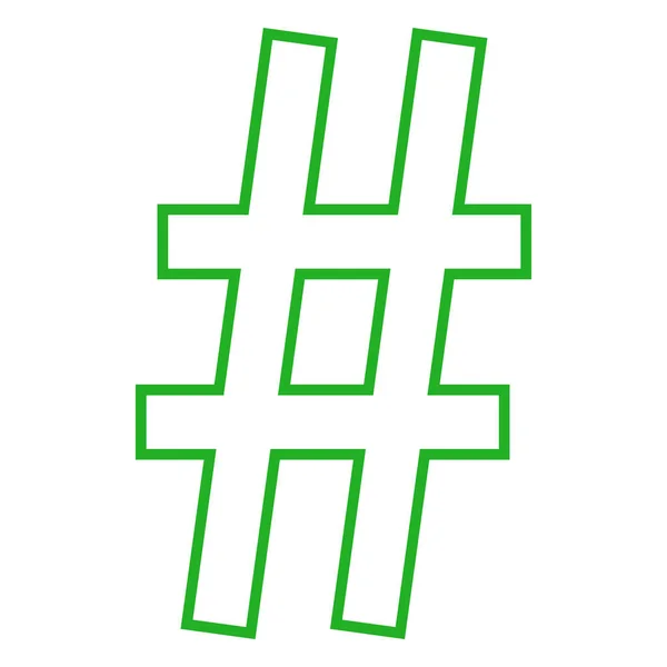 Ícone de hashtag. Ilustração de elemento simples. Design de símbolo de hashtag da coleção Social Media Marketing. web e móvel . — Vetor de Stock