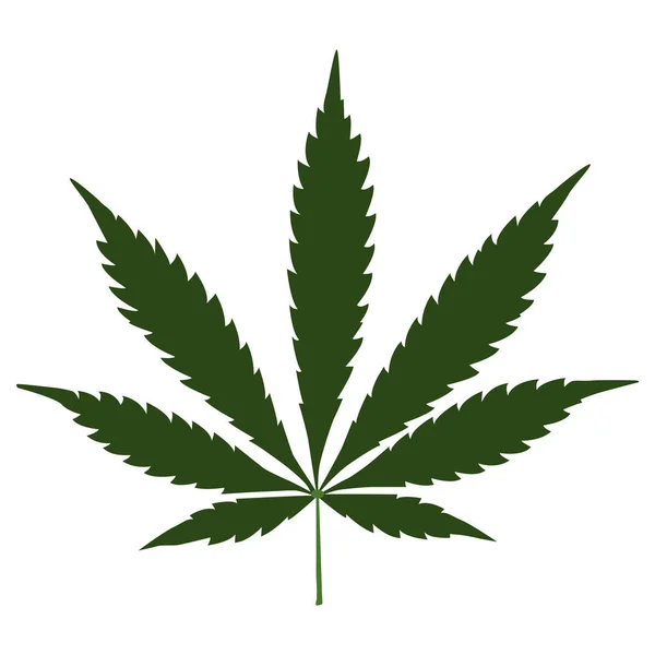 Marihuana-Blatt-Unkraut-Symbol, Medizin, Droge — Stockvektor