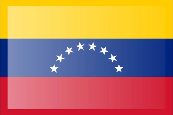 委内瑞拉国旗。民用变体。精确的尺寸、元素比例和颜色. — 图库矢量图片