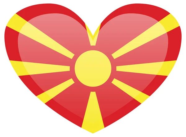 Macedónia zászló vektor illusztráció. Macedónia nemzeti zászlaja. — Stock Vector
