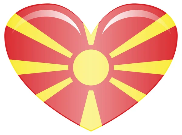 Makedonien flagga vektor illustration. Makedoniens flagga. — Stock vektor