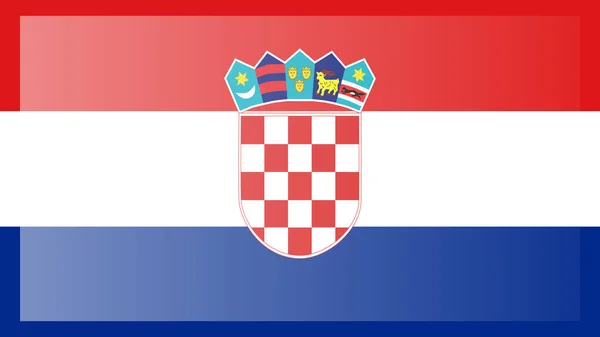 クロアチアの国旗。正確な寸法、要素の比率と色. — ストックベクタ