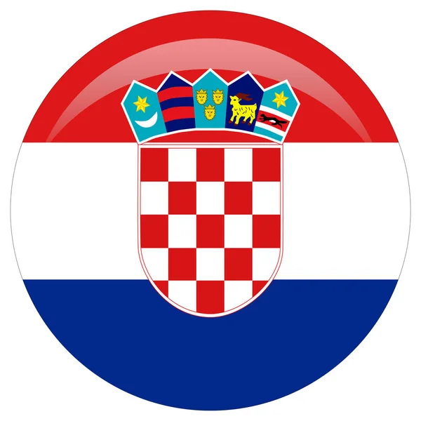 Hırvatistan bayrağı. Doğru boyutlar, eleman oranları ve renkler. — Stok Vektör