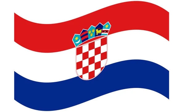 크로아티아의 국기입니다. 정확한 치수, 요소 비율 및 색상. — 스톡 벡터