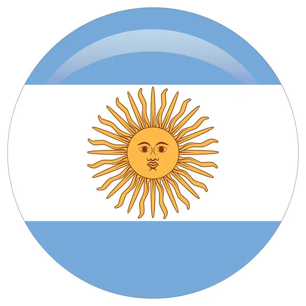Bandiera argentina originale e semplice isolata in colori ufficiali e proporzioni corrette . — Vettoriale Stock