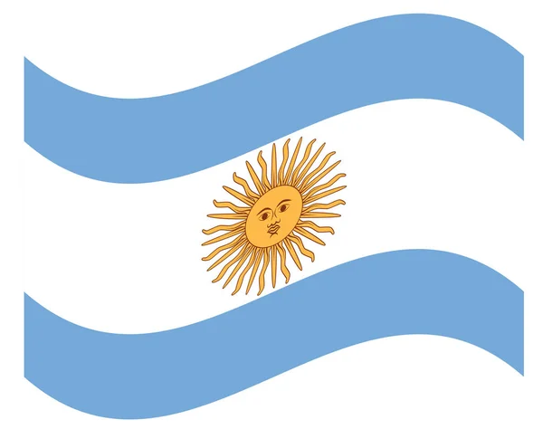 Bandeira original e simples Argentina isolado em cores oficiais e Proporção Corretamente . — Vetor de Stock