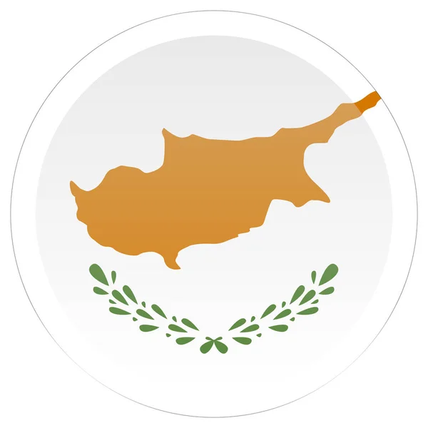 Vlag van Cyprus officieel de Republiek Cyprus is eiland land in de oostelijke Middellandse Zee. — Stockvector