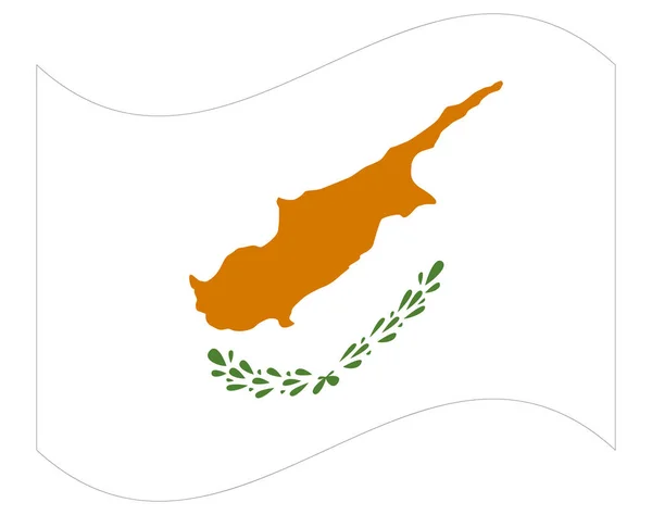 Vlag van Cyprus officieel de Republiek Cyprus is eiland land in de oostelijke Middellandse Zee. — Stockvector