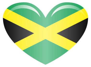 Jamaika bayrağını sallıyor. Fluttering tekstil jamaika bayrağı. Haç, Siyah, yeşil ve altın.