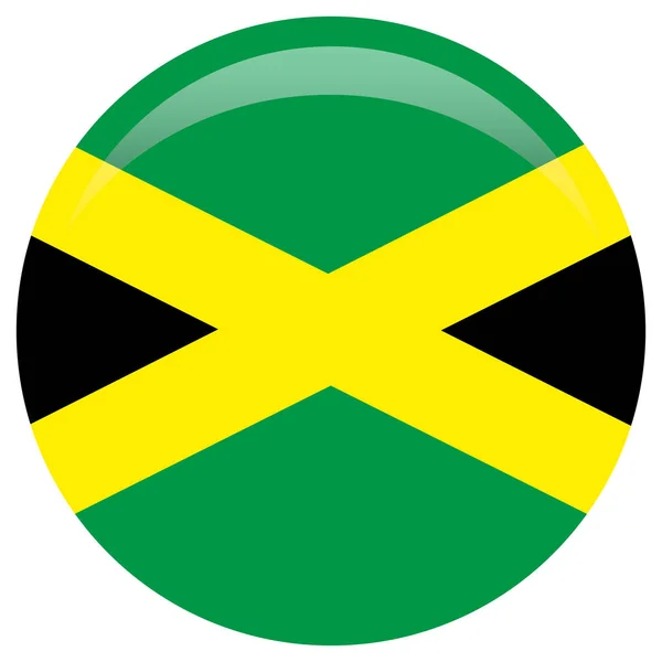 Bandeira acenando da Jamaica. Fluttering bandeira jamaicana têxtil. A Cruz, Preto, verde e ouro . —  Vetores de Stock