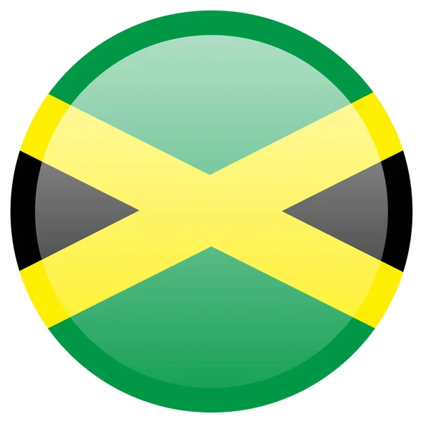 Bandeira acenando da Jamaica. Fluttering bandeira jamaicana têxtil. A Cruz, Preto, verde e ouro . —  Vetores de Stock