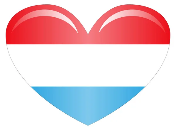 Luxemburgse vlag. Nauwkeurige afmetingen, verhoudingen en kleuren van elementen — Stockvector