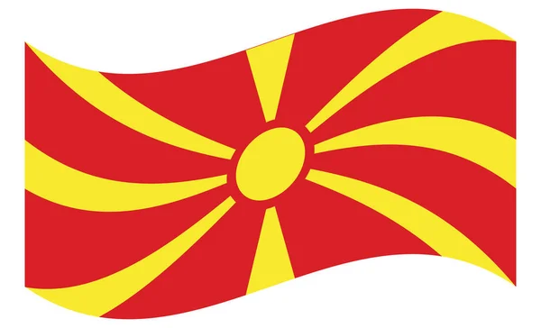 Прапор Македонії векторної ілюстрації. Державний Прапор Македонії. — стоковий вектор