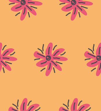 Çiçek dalı ile zarif dikişsiz desen. İskandinav tarzı